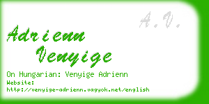 adrienn venyige business card